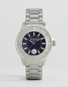 Серебристые часы с браслетом с кристаллами Versus Versace SH722 - Серебряный