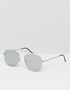 Солнцезащитные очки-авиаторы в серебристой оправе Spitfire Beta Matrix - Серебряный