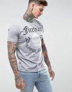 Футболка с принтом Firetrap - Серый