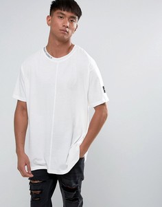 Длинная футболка с вышитым логотипом Night Addict - Белый
