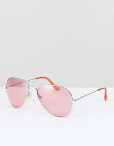 Солнцезащитные очки-авиаторы с розовыми стеклами Reclaimed Vintage Inspired - Синий