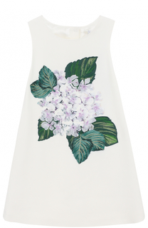 Комплект из платья с цветочной аппликацией и трусов Dolce &amp; Gabbana
