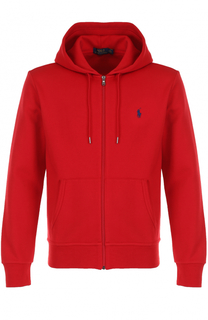 Хлопковая толстовка на молнии с капюшоном Polo Ralph Lauren