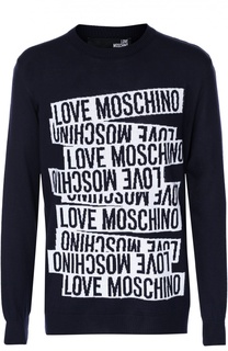 Джемпер из шерсти с круглым вырезом Moschino