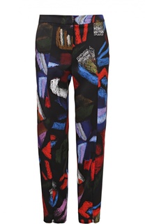 Укороченные брюки прямого кроя с ярким принтом Armani Collezioni