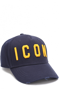 Хлопковая бейсболка с контрастной вышивкой Dsquared2