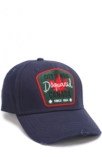 Хлопковая бейсболка с контрастной отделкой Dsquared2