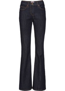 Расклешенные стретчевые джинсы, низкий рост (K) (темно-синий) Bonprix