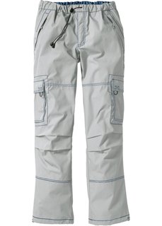 Прямые брюки карго свободного кроя loose fit, cредний рост (N) (светло-серый) Bonprix