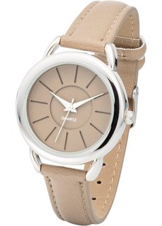 Наручные часы (серо-коричневый/серебристый) Bonprix