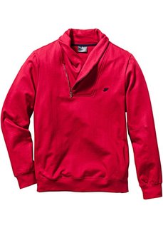 Свитшот Regular Fit с шалевым воротом (темно-красный) Bonprix