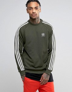 Зеленый свитшот с круглым вырезом adidas Originals SST BQ5406 - Зеленый