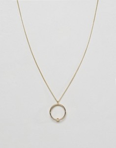 Длинное ожерелье с двумя кольцами Pieces Amina - Золотой