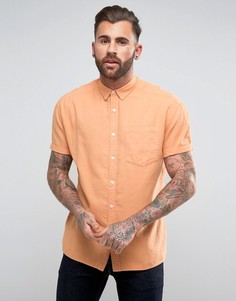 Оксфордская оранжевая оверсайз-рубашка с короткими рукавами ASOS - Оранжевый