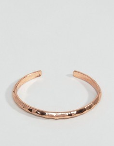 Золотисто-розовый металлический браслет-манжета Icon Brand - Золотой