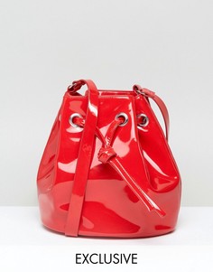Лакированная сумка Monki - Красный