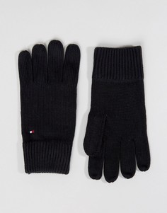 Черные перчатки из смесового кашемира Tommy Hilfiger - Черный
