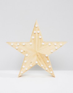 Деревянная звезда с LED-лампочками Talking Tables - Мульти