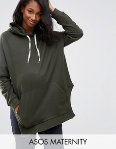 Oversize-худи для беременных ASOS Maternity - Зеленый