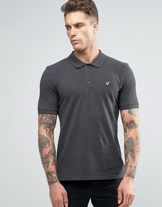 Темно-серая футболка-поло с логотипом-орлом Lyle & Scott - Серый