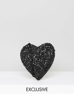 Маленькая сумка через плечо в форме сердца Reclaimed Vintage Inspired - Черный