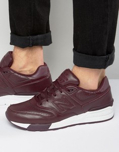 Бордовые кроссовки для бега в стиле 70-х New Balance 420 ML597BUL - Красный