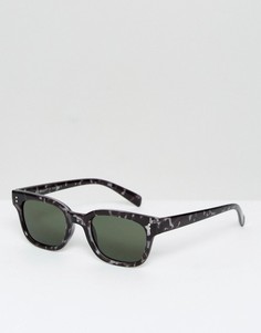 Серые черепаховые солнцезащитные очки в квадратной оправе AJ Morgan - Серый