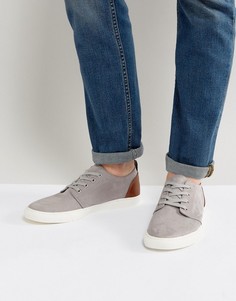 Серые туфли в стиле casual из искусственной замши ASOS - Серый