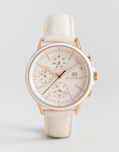 Розовые часы с кожаным ремешком Tommy Hilfiger Carly - Розовый