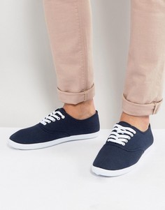 Темно-синие оксфордские кеды ASOS - Темно-синий