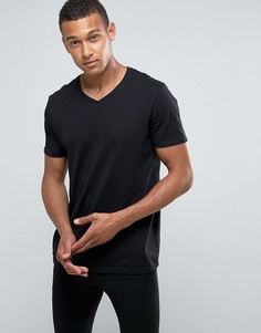 Черная футболка с V-образным вырезом Burton Menswear - Черный
