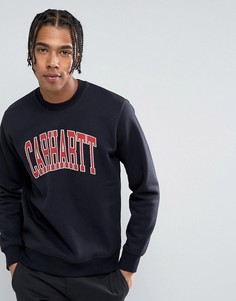 Свитшот классического кроя Carhartt WIP Division - Темно-синий