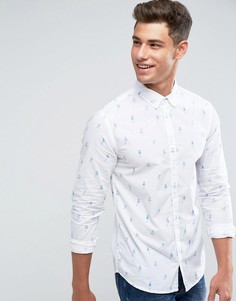 Рубашка с длинными рукавами и принтом в стиле пин-ап Blend - Белый