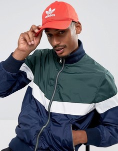 Красная кепка с логотипом-трилистником adidas Originals CF6326 - Красный