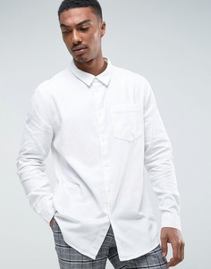 Белая джинсовая рубашка Weekday - Белый
