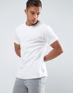 Обтягивающая футболка из вафельного трикотажа Bellfield - Белый