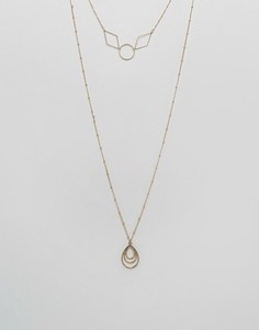 Многоярусное ожерелье ASOS - Золотой