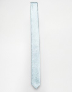 Узкий галстук из фактурной синей ткани ASOS - Синий