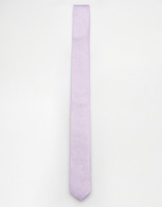 Сиреневый узкий фактурный галстук ASOS - Фиолетовый