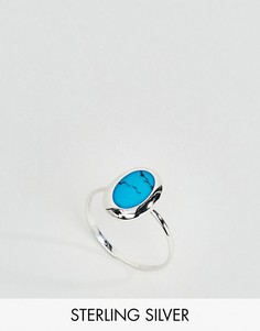 Серебряное овальное кольцо с бирюзой Kingsley Ryan - Серебряный