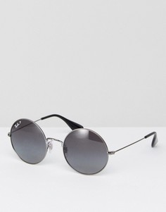 Круглые солнцезащитные очки с поляризованными стеклами Ray-Ban Jajo 0RB3592 - Серебряный