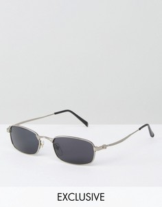 Квадратные солнцезащитные очки Reclaimed Vintage Inspired - Серебряный