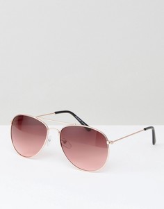 Солнцезащитные очки-авиаторы с розовыми линзами AJ Morgan - Розовый