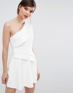 Платье мини на одно плечо C/Meo Collective - Белый