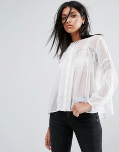 Прозрачная рубашка AllSaints Pinto - Белый