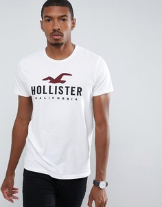 Белая узкая футболка Hollister - Белый