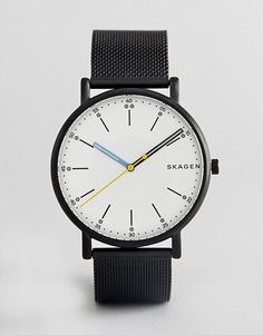 Часы с черным сетчатым ремешком Skagen SKW6376 - Черный
