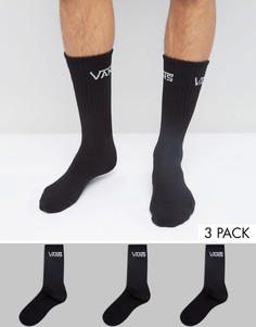 3 пары черных носков Vans VXSEBLK - Черный