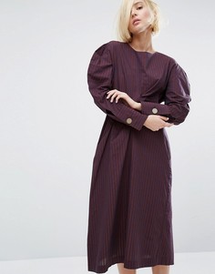 Платье с объемными плечами Style Mafia Juliet - Фиолетовый