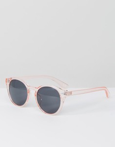 Розовые круглые солнцезащитные очки ASOS - Розовый